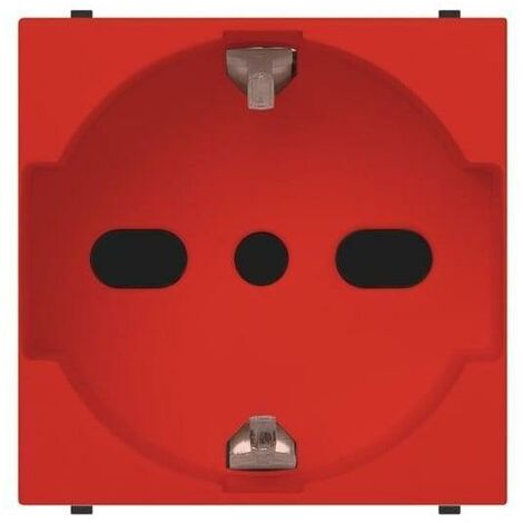 Presa bivalente rossa 2p+t 16 a p30/p17 abb chiara 2csk1110ch