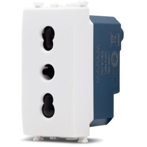 PRESA BIVALENTE SUN-T5 918B BIANCO