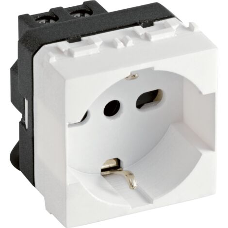 Presa Civile Standard Italiano/Tedesco Bivalente 16A 250V 2P+E 250V IK08