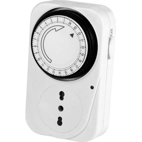 Presa Con Timer Analogico Maurer Bipasso 16A 220V