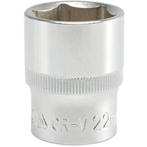 PRESA CROMATA CORTA A 6 PUNTE 1/2'' 22MM - YT-1215