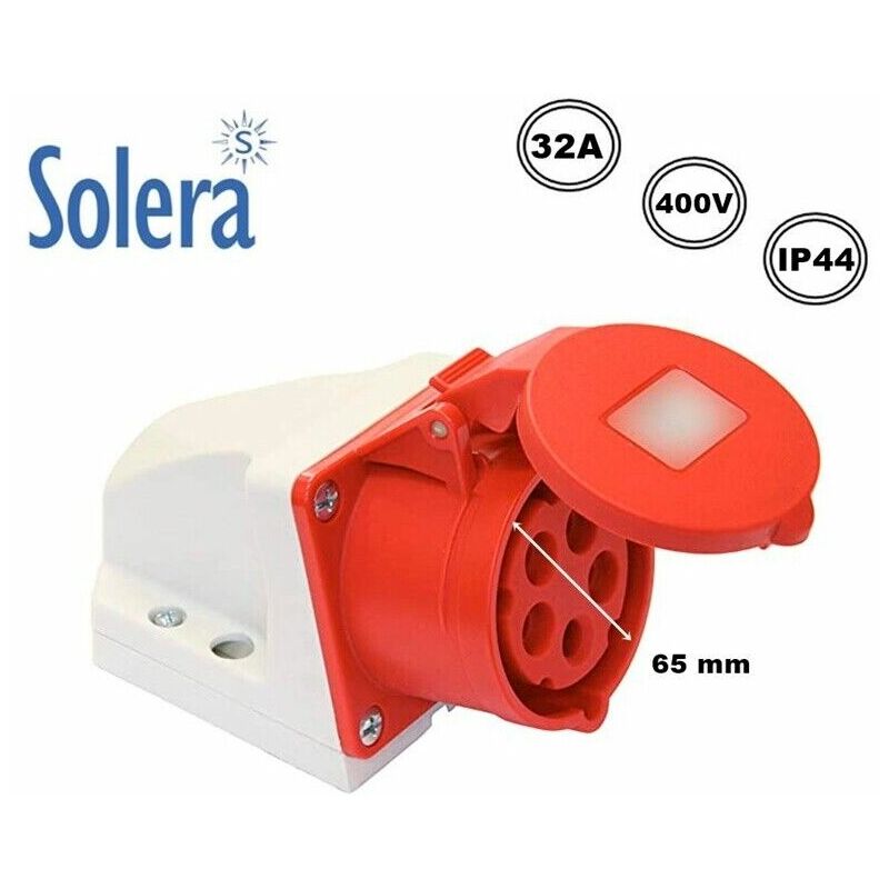 Presa Femmina CEE 16A 5 Poli PC Electric 415-6tt – 400V, IP44, Rosso, Morsetti TT Senza Viti