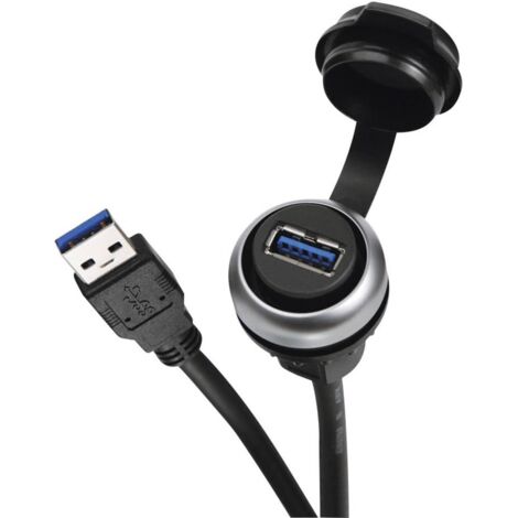 Adattatore da pannello USB B Presa 2.0 a USB B Presa 2.0 Adattatore incasso  CP30207NMB Cliff Contenuto: 1 pz.