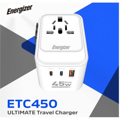 PRESA DA VIAGGIO INTERNAZ.PD45W 2 USB C 1 X USB A TRAVEL PLUG