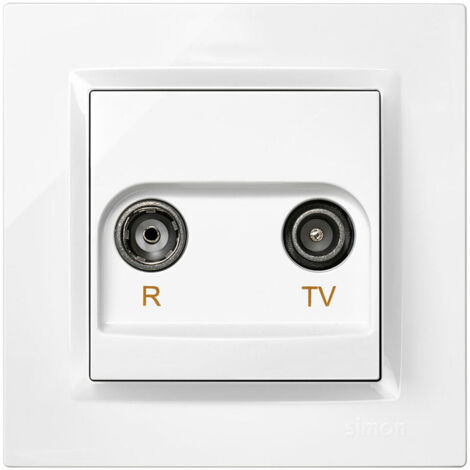 Presa d'antenna per TV e radio Simon Plastica