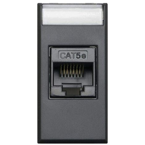Presa Dati Ave Tekla RJ45 CAT.5E UTP colore nero 1 modulo 445027C5E
