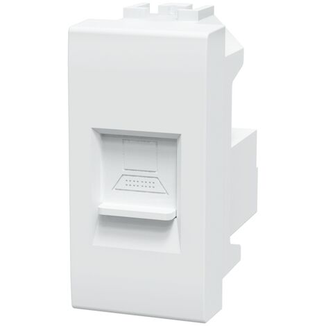 Presa Dati LAN RJ45 Cat5e UTP bianca compatibile anche con BTicino Livinglight