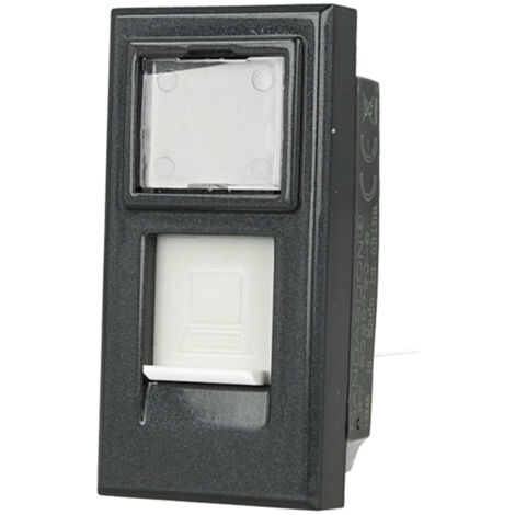 Presa Dati RJ45 CAT5E Nero Coperchio Compatibile Bticino Axolute