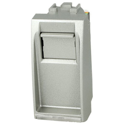 Presa Dati RJ45 CAT5E Silver Tech Con Coperchio Compatibile Bticino Living SD49790T