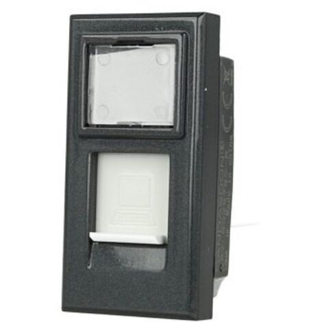 Presa Dati RJ45 CAT6 Nero Con Coperchio Compatibile Bticino Axolute SD29790-6