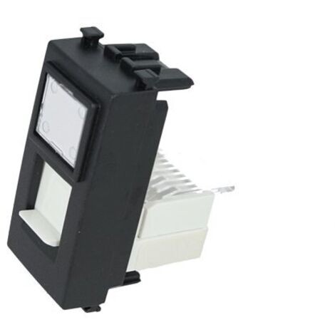 Presa Dati RJ45 CAT6 Nero Con Coperchio Compatibile Vimar Arke' SD99790-6