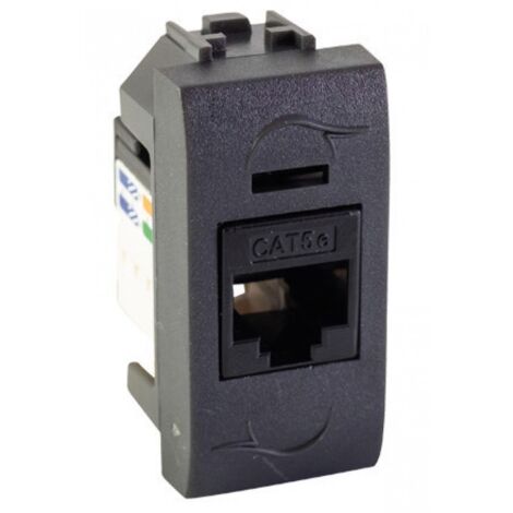 PRESA DATI/VOCE LIVING PLUS CAT 5E-RJ45-8P/8P GRIGIO MAURER