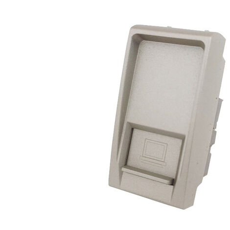Presa di rete lan compatibile con living light international air connettore modulo rj45 8 pin utp cat 5e 1p silver