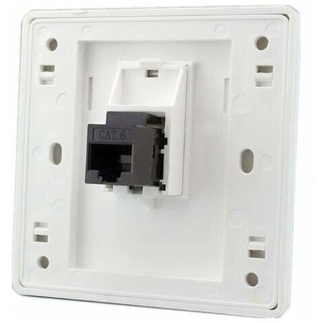 Presa di rete LAN RJ45 Gigabit a doppio passaggio CAT6 femmina-femmina, presa di alimentazione internet sul pannello frontale destro, 86x86 mm, 1 pz