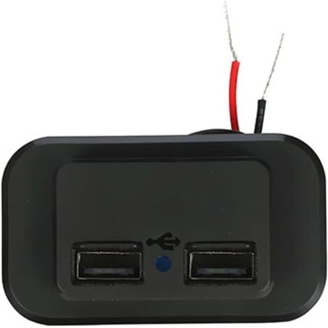 Presa di ricarica per auto USB doppia 12V 24V 3,1A per moto, camper, camion, ATV, barca, auto, camper, cavo di prolunga USB C, caricabatterie per auto universale per telefono