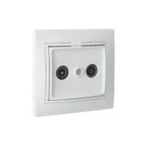 Presa di segnale intermedia per collegamento TV e terminale a vite radio bianco 83x81mm monoblocco SOLERA ERP46U