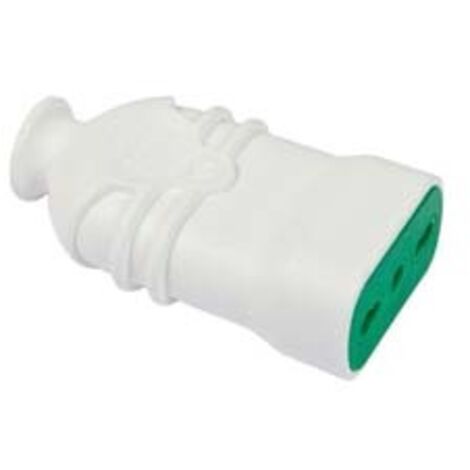 PRESA DRITTA 2 POLI + TERRA BIPASSO 16A BIANCA HI-PRO- - bianca 81110 - 5 pezzi FANTON