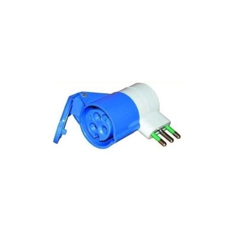 Presa elettrica adattatore industriale CEE 2P+T / Spina 16A 220V blu - 16120
