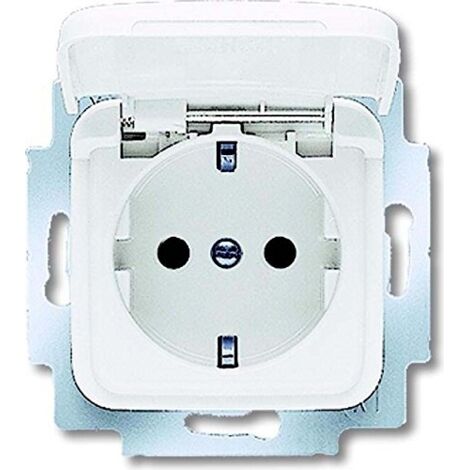 presa elettrica busch-jaeger 20 eukb-214 protezione al tatto coperchio articolato