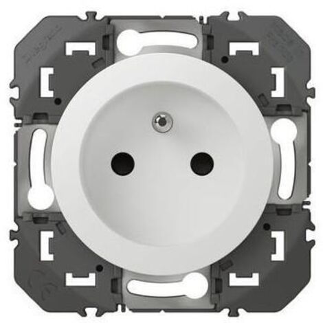 Prise électrique Arnould 63231 - 2P+T 10/16A à éclipse - Blanc - Série Profil≤