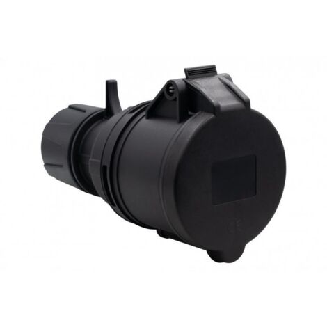 Presa elettrica portatile 32A/5P 380V-415V /FE/ IP44 nera F7.0165