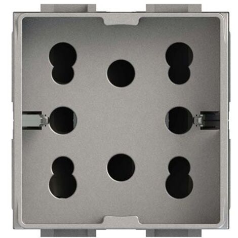 Presa elettrica universale bipasso e schuko 10/16A 2 moduli Side 4Box per LivingLight tech