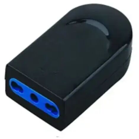 presa elettrica volante bivalente 10-16A italiana nero 16A