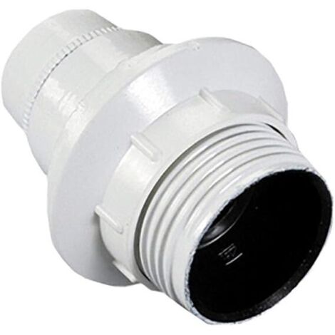 Presa filettata E14 bianca, con anello, diametro 10, 6W, 2A, 250V