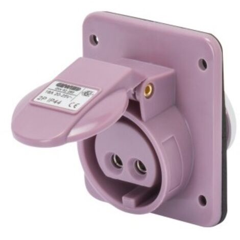 Presa Fissa da incasso a 10° IP44 2P 32A 20-25v 50-60hz. Viola