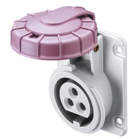 Presa Fissa Gewiss Incasso A 10 Gradi IP67 2P 16A 20-25V Viola Cablaggio A Vite