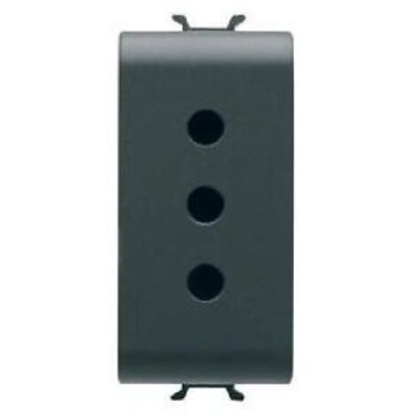 Presa Gewiss Chorus 10A piccola antracite GW12201