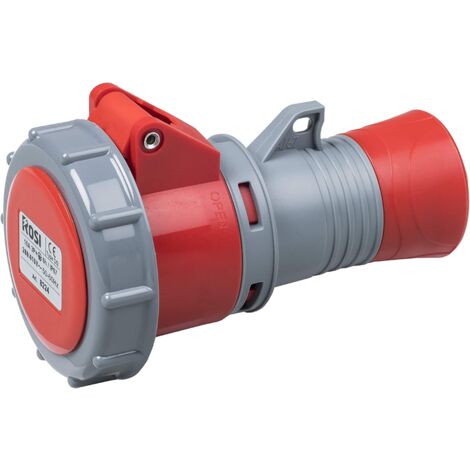 Presa industriale 380V, 3P+T, 32A, IP67, rosso - Rosi 1008524