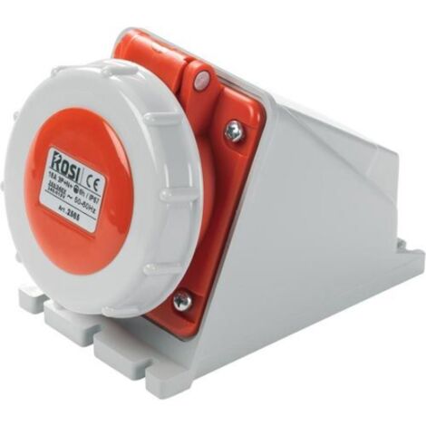 Presa industriale da parete, 380V, 3P+T, 16A, IP67 - Rosi 1002555