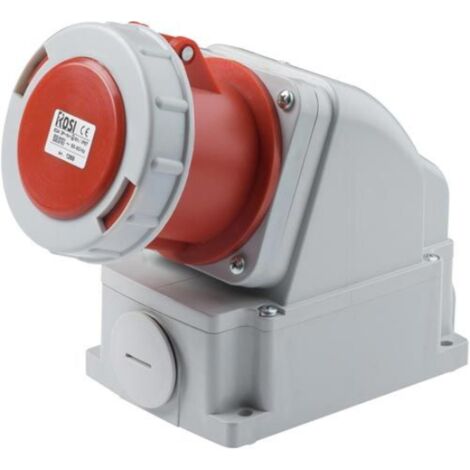 Presa industriale da parete, 380V, 3P+T, 63A, IP67 - Rosi 1001268