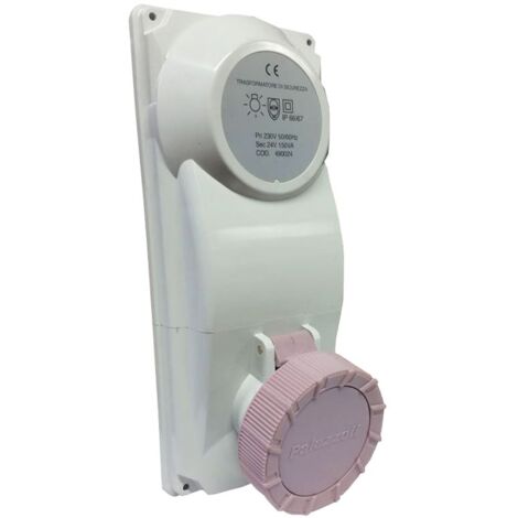 Presa Industriale Interbloccata CEE Palazzoli 2P+16A 24V IP67 con trasformatore