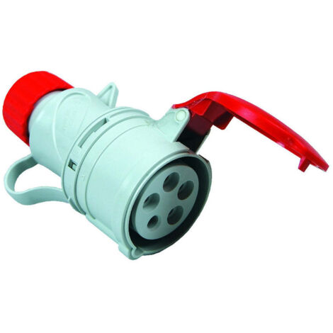 Presa industriale volante rossa 3p+t+n cee 309 ip44 - 16a - Fanton