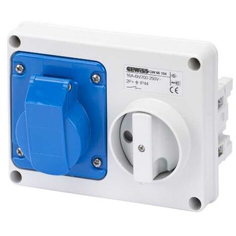 Presa Interbloccata 2P+T IP44 16A Senza Fondo