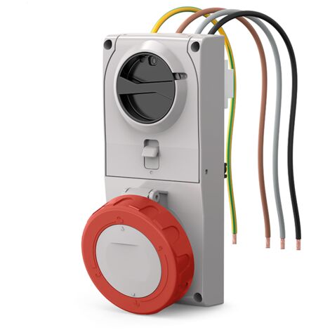 Presa interbloccata da incasso 32a 3p+t 380-415v 6h ip66 ip67 ip69 con interblocco meccanico scame proxima 408.3286