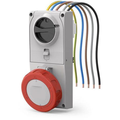 Presa interbloccata scame proxima 3p+n+t 16a rosso - 408.1687