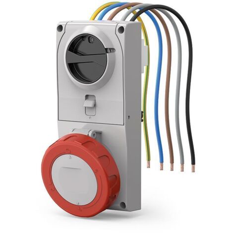 Presa interbloccata scame proxima 3p+n+t 16a rosso - 408.1687