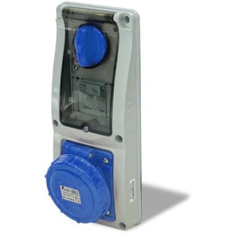 Presa interbloccata verticale con sezionatore, ad incasso, con portafusibile, 230V, 3 poli, 32A, IP67 - Rosi 16.3232B6-I