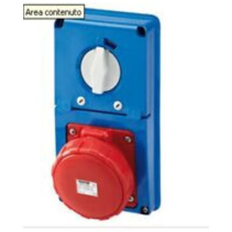 Presa Interbloccata Vr.S.F.3P+T 16A 220V 9H Cbf ( GEWISS cod. GW66327 )
