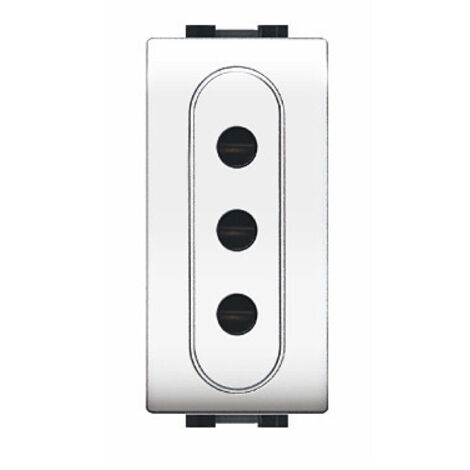 Presa Italiana Sicurezza Mylife 2P+T 10A Bianca ( ELETTROCANALI cod. ECL4039WH )
