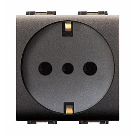 Presa Italiana Unel Sicurezza Mylife 2P+T16A ( ELETTROCANALI cod. ECL4046 )