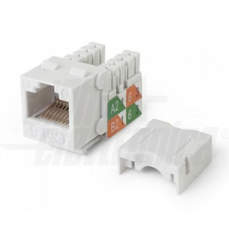 Presa keystone 8p8c rj45 non schermata - cat.6 - utp - connessione 110 idc