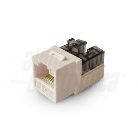 Presa keystone colore bianco 8p8c rj45 non schermata cat.6 utp connessione 110 idc alpha elettronica 96-116/1