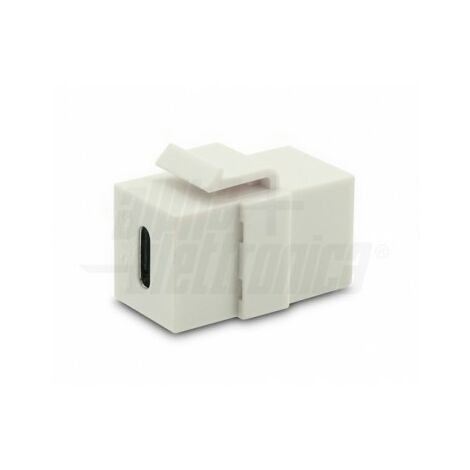 Presa Keystone USB Tipo C F/F Bianco