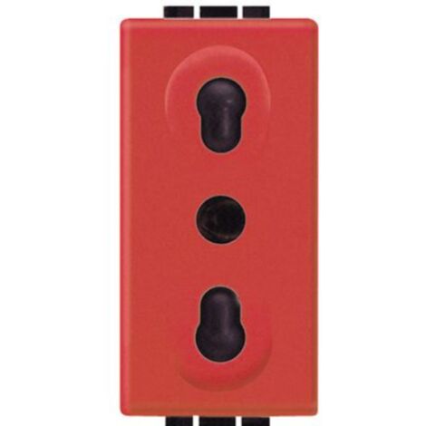 Presa living international 2p+t 10/16a 250vac bipasso interasse 19-26mm bticino l4180r