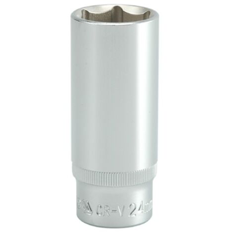 PRESA LUNGA A 6 PUNTE CROMATA 1/2'' 24MM - YT-1237
