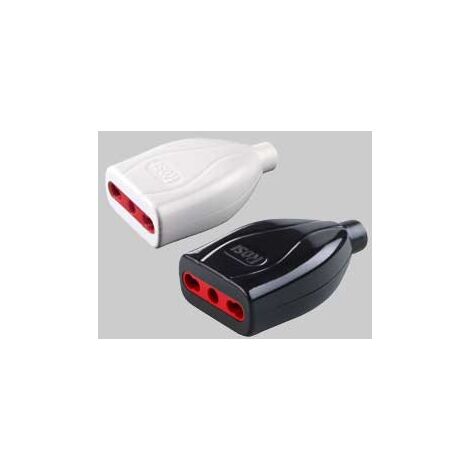 Presa mobile 10/16a rosi 2p+t - col. nero